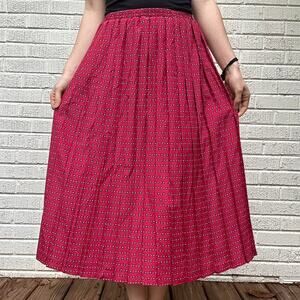 Leslie Fay Vintage 90's Red Maxi Skirt
